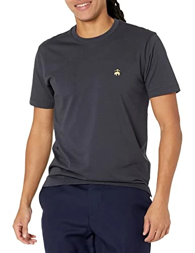 Men's Supima Cotton Short Sleeve Crewneck Logo T-Shirt, Navy, Large