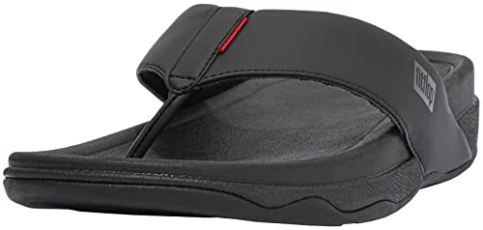 Men's Surfer Toe-Post Sandals, Black, 11 UK