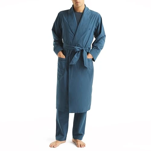 Men's Sustainably Crafted Robe, Ensign Blue, S-M