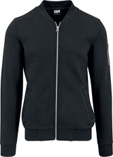 Men's Sweat Bomber Jacket, Black (Black 7), M Men's Sweat Bomber Jacket, Black (Black 7), M