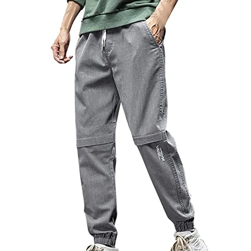 Men's Sweatpants Cotton Cargo Trousers Summer Elegant Casual Trousers Lightweight Everyday Summer Tr