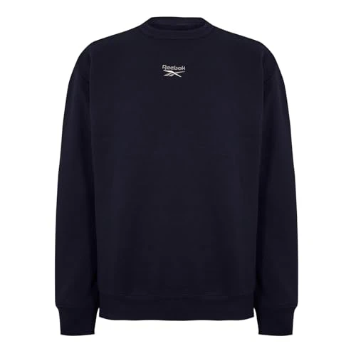 Mens Sweatshirt Crew Neck Long Sleeve Jumper Top Vector Navy L