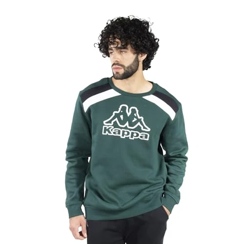 Men's sweatshirt Logo Cury S, Dark green, green / white, S