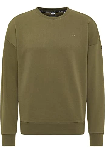 Men's Sweatshirt with Crew Neck, Olive, S