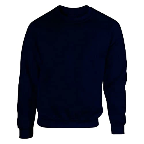 Mens Sweatshirts Plain Workwear Casual Crew Neck Jumper Fleece Sweater Sports Leisure Size Small Pew