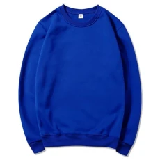 Mens Sweatshirts Premium Plain Work Jumpers for Men Workwear Casual Crewneck Solid Color Jumper Sweater no Hood Sports Leisure Cotton Lining Mens Tops Casual Smart Pullover(Blue,XXL)