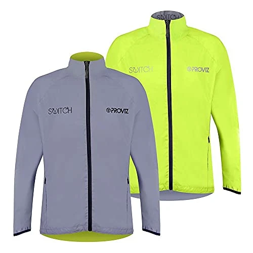 Men's Switch Reflective Cycling Jacket - Silver/Yellow