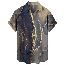 Mens T Shirt, Men Funky Hawaiian Shirts Short Sleeve Front Pocket Holiday Summer Aloha Printed Beach Casual Hawaii Shirt Orange Hi Vis Hoodie Thin Breathable Tops Outdoor Sweatshirts Christmas