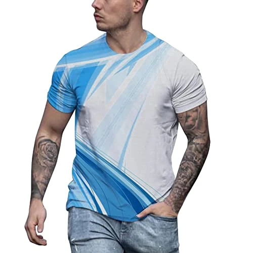 Mens T Shirt Men Tee Slim Fit V Neck Short Sleeve Muscle Cotton Casual Tops Blouse Shirts Summer Shirts Men (White, 4XL) Men's Golf Polo Shirts Short Sleeve Hawaiian Shirts for Men Short Sleeve Tops