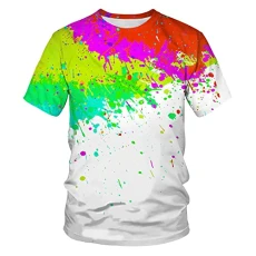 Mens T Shirt Men's 3D Pattern Printed Short Sleeve T Shirts Casual Graphics Tees Sleep Shirt Men (2-White, 4XL) Polo Shirts for Men Adult Long Sleeve Hawaiian Shirts for Men Short Sleeve T Shirt Mens