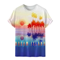 Mens T Shirt Men's 3D Printed Cool T Shirts Summer Casual Novelty Crewneck Short Sleeves Tees Men Fitted Tee Shirts (4-Blue, L) Christmas Polo Shirts for Men Hawaiian Shirts for Men Short Sleeve Tops