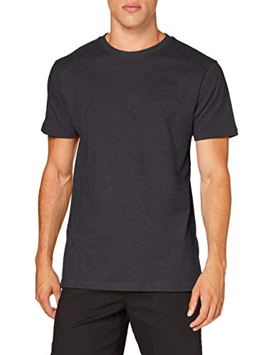 Men's T-Shirt Round Neck, Charcoal, 4XL