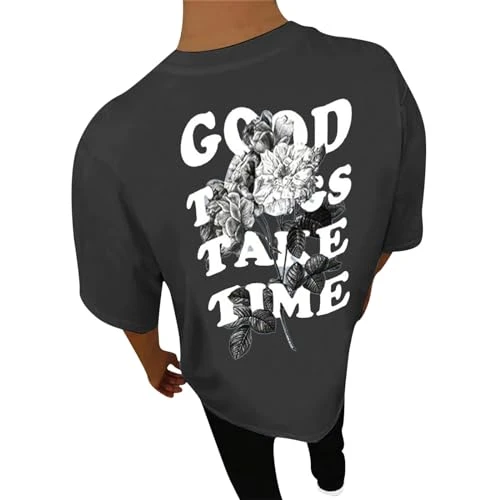 Men's T-Shirt Short Sleeved Loose Top Fashion T-Shirt Back Print Sweatshirt Gastbuch Mein 40th Birthday Wir Waren DABEI! Men's Tops Set, darkgray, L