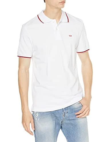 Men's T-Smith-D Polo Short Sleeve T-Shirt, White, M