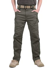 Men's Tactical Urban Combat Trousers Sportswear Hiking Hunting Cargo Pants Trousers 32 Zip Off Gray Green