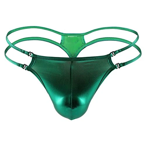 Men's Tag-Free Boxer Briefs 70s 80s 90s Vintage High Waist Soft Comfortable Mens Underwear Briefs with Removable Pad and Removable Pad Classic Fit Underwear Lingerie Booty Shorts Green