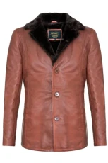 Men's Tan Leather Classic Soft Real Italian Leather Blazer Jacket Coat Men's Tan Leather Classic Soft Real Italian Leather Blazer Jacket Coat