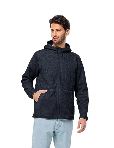 Men's Tannenspur Hooded Jacket M Fleece, Night Blue, M