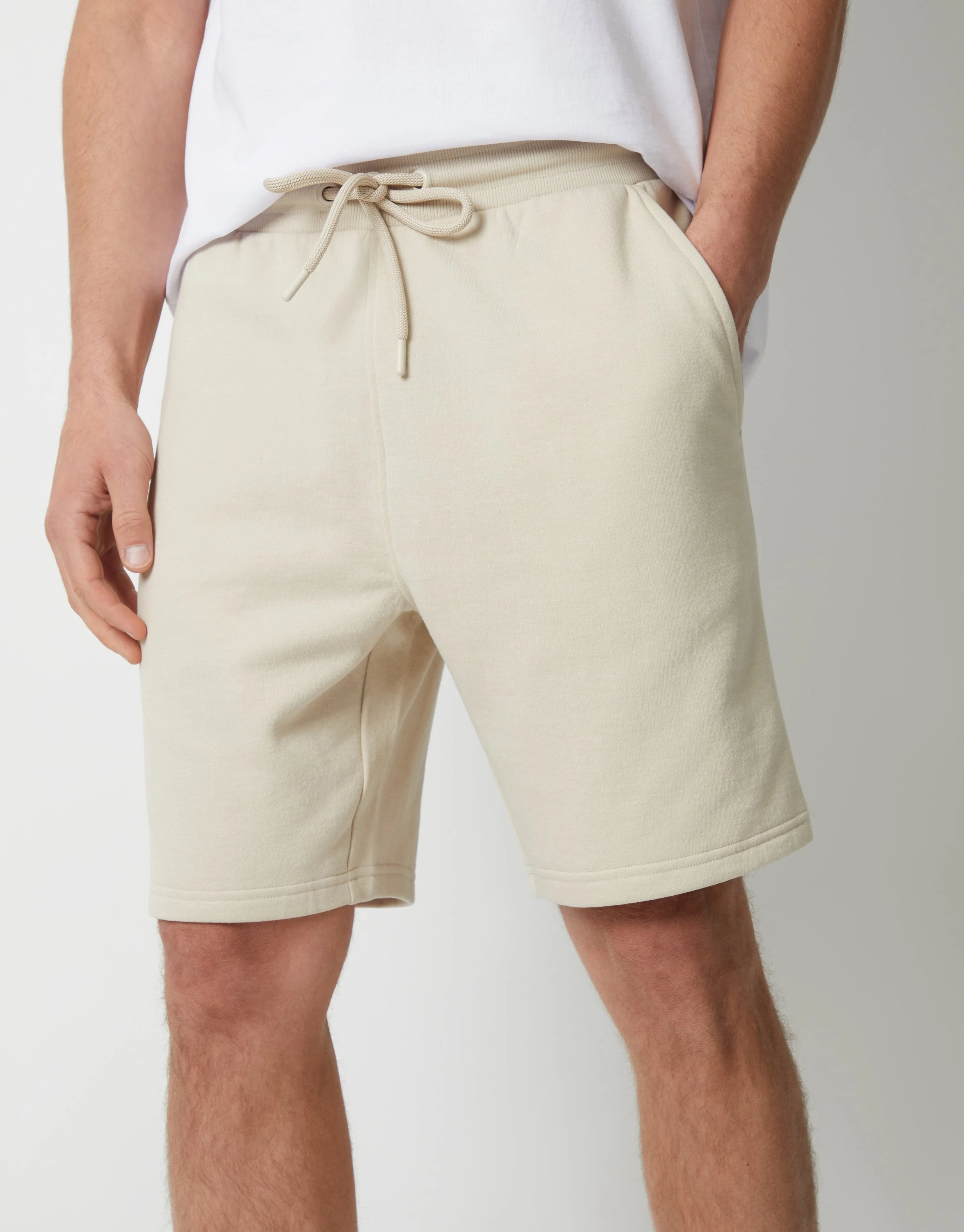 Men's Taupe Sweat Shorts