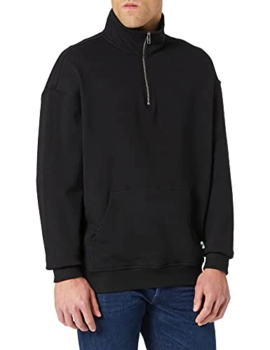 Men's Tb4148-organic Basic Troyer Sweater, Black, S