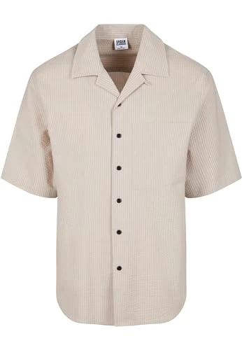 Men's Tb6409-relaxed Seersucker Short Sleeve Shirt, Cloud, L