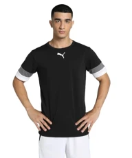 Men's Teamrise Jersey Shirt, Black-smoked Pearl- White, L UK - Puma Black-smoked Pearl-puma White