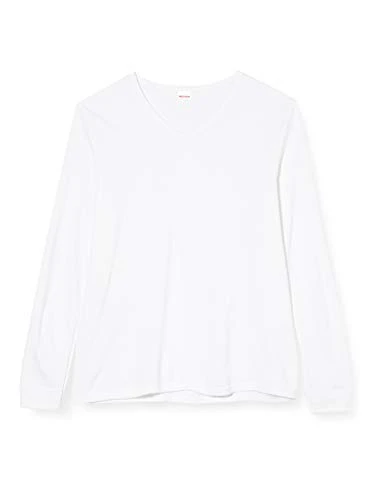 Men's TEE Shirt Manches Longues COL V T, White, M