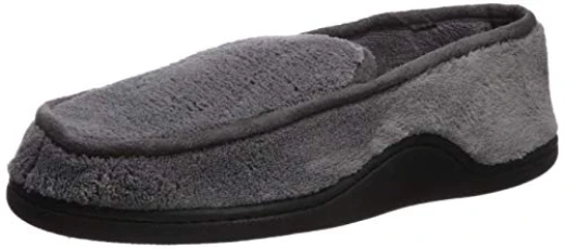 Men's Terry Moccasin Slipper with Memory Foam for Indoor/Outdoor Comfort, Charcoal, X-Large Men's Terry Moccasin Slipper with Memory Foam for Indoor/Outdoor Comfort, Charcoal, X-Large