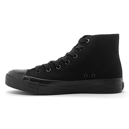 Men's Textile High Top Trainers, black, 9.5 UK