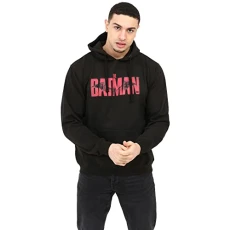 Men's The Batman Hooded Sweatshirt, Black, XX-Large Men's The Batman Hooded Sweatshirt, Black, XX-Large