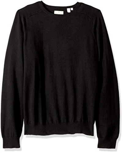 Men's The Cotton Cashmere Crew Sweater, Black, Medium