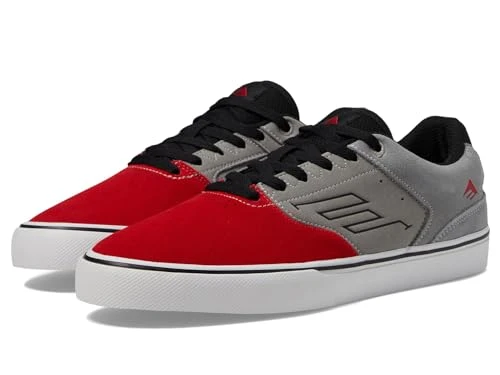 Men's The Low Vulc Skate Shoe, Red/Grey/Black, 8.5 UK