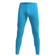 Mens Thermal Underwear Bottoms Long Trousers Thermal Warm Baselayer Leggings Pants Blue 3XL