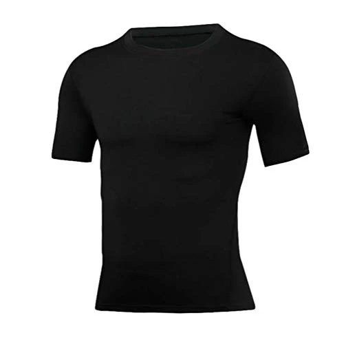 Men’s Tight Sport T-Shirt Breathable Tops Short Sleeve Running Top Gym Skinny Bodybuilding Shirt (