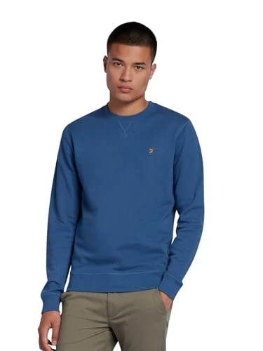 Mens Tim' Crew Neck Sweatshirt Jumper (Steel Blue) XXL