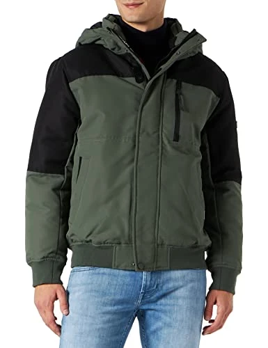 Men's TJM Colorblock TECH Bomber DM0DM15125 Padded Coats, Green (Avalon Green), L