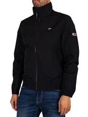 Men's TJM Essential Casual Bomber DM0DM15382 Woven Jackets, Black, XS Men's TJM Essential Casual Bomber DM0DM15382 Woven Jackets, Black, XS