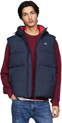 Mens Tjm Essential Down Ext Dm0dm20465 Vest, Blue (Dark Night Navy), XL UK