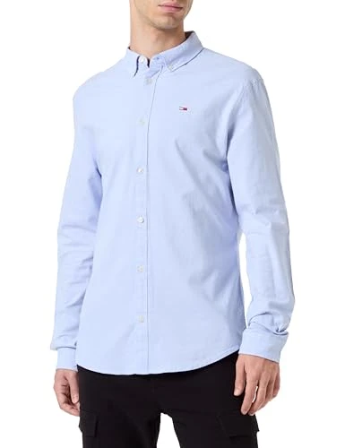 Men's TJM Slim Long Sleeve Shirt, Blue (Moderate Blue), XL