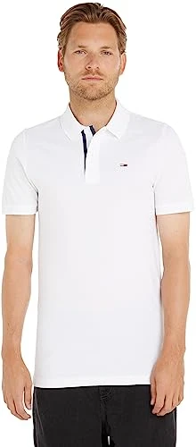 Men's Tjm Slim Placket Polo S/S Polos, White, L