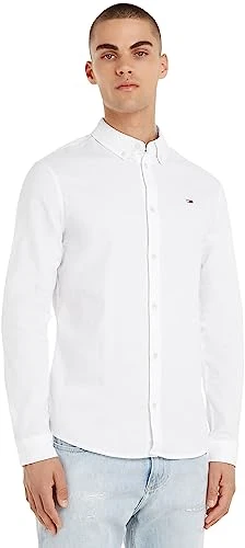 Men's Tjm Slim Stretch Oxford Shirt T-Shirt, White, L