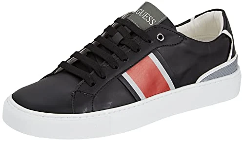 Men's Todi Low Oxford Flat, Black Red, 8 UK