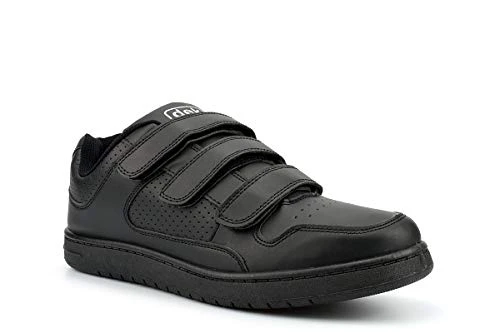 Mens Touch Fastening Trainers Mens Touch Fasten Trainers Mens Trainers Mens Casual Shoes 8 UK Black