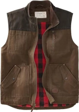 Men's Tough as Buck Vest, Work Flannel Lined Hunting Outerwear, Casual Western Insulated Zip Up, Rawhide, XXL Men's Tough as Buck Vest, Work Flannel Lined Hunting Outerwear, Casual Western Insulated Zip Up, Rawhide, XXL