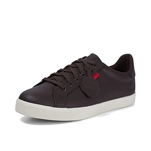 Men's Tovni Track Leather Trainers, Brown, 8 UK
