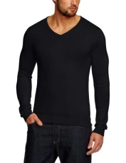 Men's Tower Aus Cotton V-Neck Jumper, Night Sky, Medium