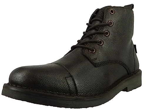 Men's Track Biker Boots, Dark Brown, 9 UK