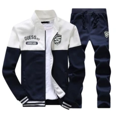 Mens Track Suits Sets Full Zip Sports Jacket Casual Joggers Jogging Bottoms with Drawstring Elasticated Waist 2 Pieces Sportswear Tracksuit,White,S Mens Track Suits Sets Full Zip Sports Jacket Casual Joggers Jogging Bottoms with Drawstring Elasticated Waist 2 Pieces Sportswear Tracksuit,White,S