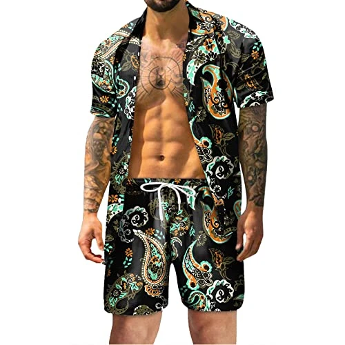 Men's Tracksuit Athletic Full Zip Father's Day High Density Mesh with Hook and Loop Denim Shirts Men Ultra Cotton Square Neck Pleated Letter Print Funky Fitted Mens Holiday Shirt Black