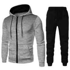 Men's Tracksuits Leisure Sportswear Tracksuit Hoodie Zipper Jacket Sports Pants Jogging Bottoms Tracksuit Suits Sets Sportswear for Gym Training,Grey1,L Men's Tracksuits Leisure Sportswear Tracksuit Hoodie Zipper Jacket Sports Pants Jogging Bottoms Tracksuit Suits Sets Sportswear for Gym Training,Grey1,L